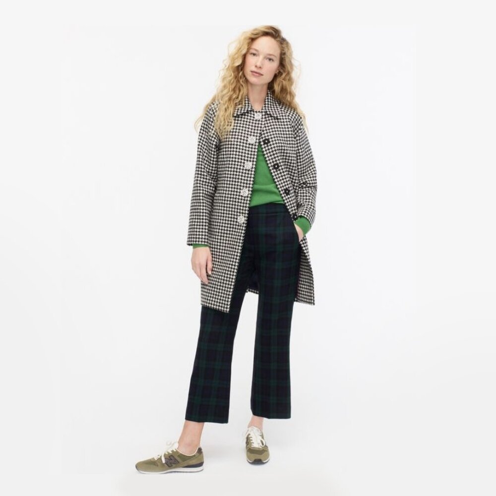J. Crew Collection Car Coat in Houndstooth English Wool - Picture 2 of 7